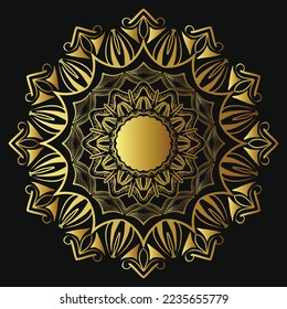 Stylish Mandala Design Illustration. Circle mandala  pattern illustration