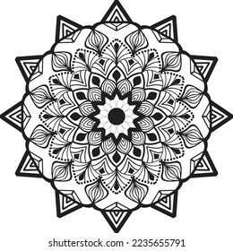 Stylische Mandala Design Illustration. Circle Mandala Mustergrafik