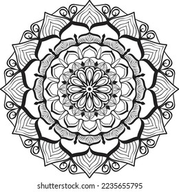 Stylish Mandala Design Illustration. Circle mandala  pattern illustration