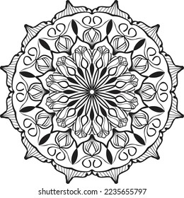 Stylish Mandala Design Illustration. Circle mandala  pattern illustration