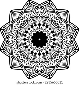 Stylish Mandala Design Illustration. Circle mandala  pattern illustration