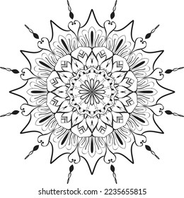 Stylische Mandala Design Illustration. Circle Mandala Mustergrafik