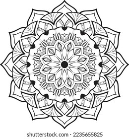 Stylish Mandala Design Illustration. Circle mandala  pattern illustration