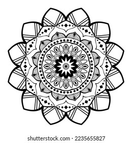 Stylische Mandala Design Illustration. Circle Mandala Mustergrafik