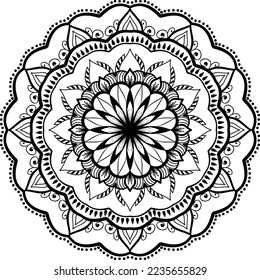 Elegante Mandala Design Illustration. Ilustración de patrón de manala circular