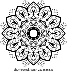 Stylish Mandala Design Illustration. Circle mandala  pattern illustration