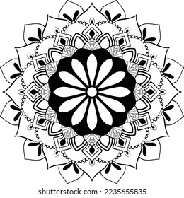 Stylish Mandala Design Illustration. Circle mandala  pattern illustration