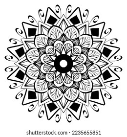 Stylische Mandala Design Illustration. Circle Mandala Mustergrafik
