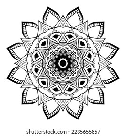 Stylische Mandala Design Illustration. Circle Mandala Mustergrafik