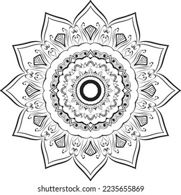 Stylische Mandala Design Illustration. Circle Mandala Mustergrafik
