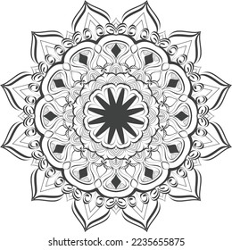 Stylish Mandala Design Illustration. Circle mandala  pattern illustration