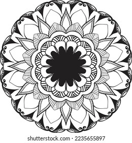 Stylische Mandala Design Illustration. Circle Mandala Mustergrafik