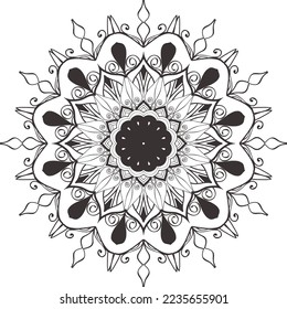 Stylish Mandala Design Illustration. Circle mandala  pattern illustration