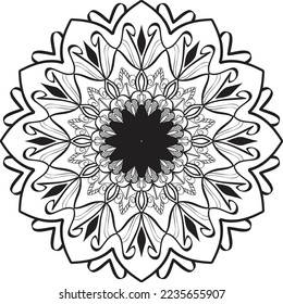 Stylish Mandala Design Illustration. Circle mandala  pattern illustration