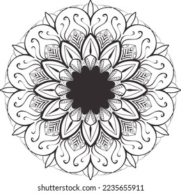 Stylische Mandala Design Illustration. Circle Mandala Mustergrafik