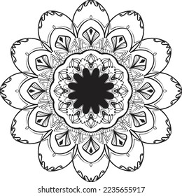 Stylische Mandala Design Illustration. Circle Mandala Mustergrafik