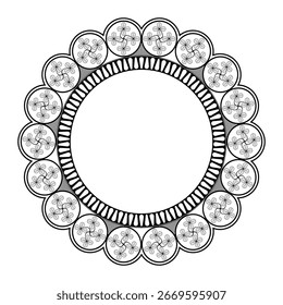 Stylish mandala frame for decorative background