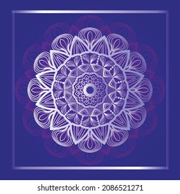 Ilustración del diseño del patrón de Mandala elegante