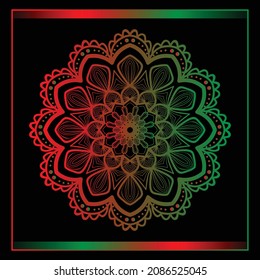 Ilustración del diseño del patrón de Mandala elegante