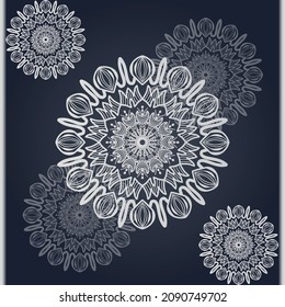 Ilustración del diseño del patrón de Mandala elegante
