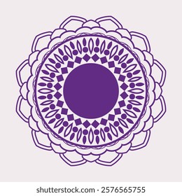 Stylish Mandala Pattern with Geometric Symmetry, vector illustration, mindfulness art