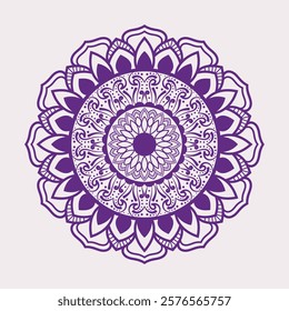 Stylish Mandala Pattern with Geometric Symmetry, vector illustration, intricate design