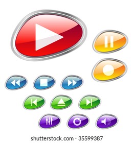stylish media buttons