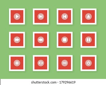 Stylish Media Player Box Icons