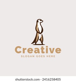 Stylish Meerkat Logo Design for a Creative Company Branding Concept