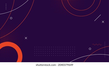 stylish memphis background with curve lines shapes