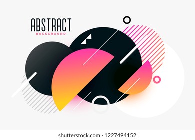 stylish memphis background made with circles