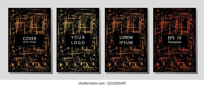Stylish memphis notepad cover vector.  Cool memphis template front page with white and geometrical shapes. Memphis notepad cover vector for business.
