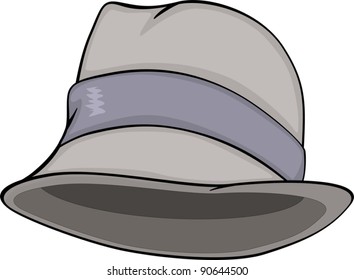 Stylish men hat. Cartoon
