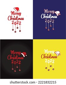 stylish merry christmas 2022 t-shirt design for you
