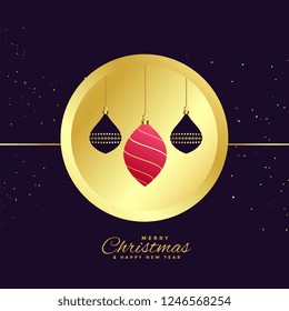 stylish merry christmas ornamental decoration background