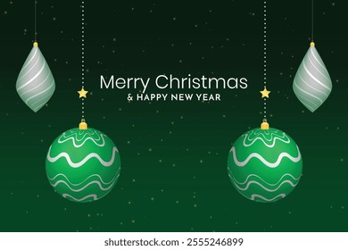 Stylish Merry Christmas Poster Design for the Holidays