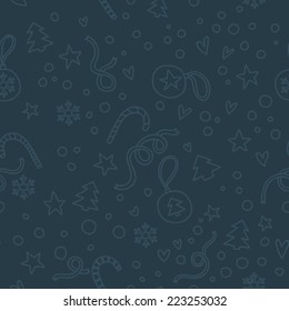 Stylish Merry Christmas seamless pattern with different elements. Seamless pattern can be used for wallpapers, pattern fills, web page backgrounds, wrapping paper