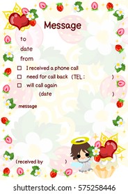 Stylish message reflecting the image of angel