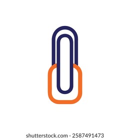 Stylish Metal Paperclip Icon for Organizing