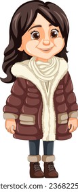 A stylish middle-age woman wearing a beanie hat and parka fur jacket for winter