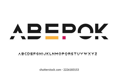 stylish minimal cut capital alphabet letter logo design