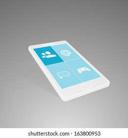 Stylish Minimal Mobile Phone Illustration