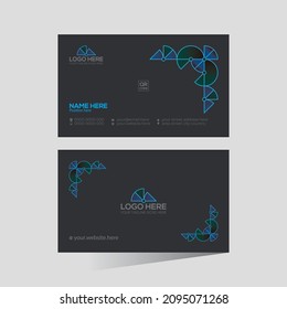 stylish minimal simple colorful creative vector business card design