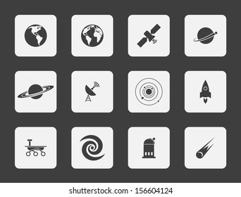 Stylish Minimal Space Themed Icons