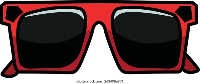 A stylish and minimal sunglasses icon representing eyewear used for fashion and UV protection.