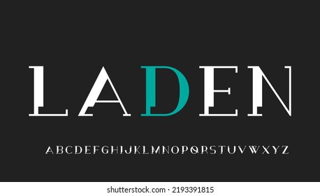 stylish minimal typography capital alphabet letter logo design