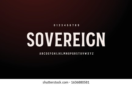 Stylish minimal vector composite font. Typography classic display uppercase, Vector illustration