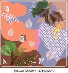 As stylish and minimalis design or pattern for hijab printing or scarf 