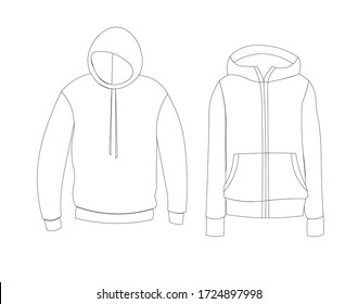 Stylish minimalism mockup template hoodie sweatshirt fashion illustration