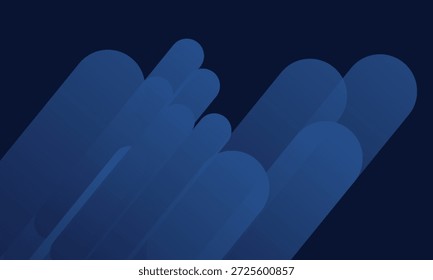 Plano de fundo minimalista elegante apresentando formas de gradiente azuis elegantes contra um fundo escuro. 